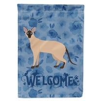 Carolines Treasures CK4861CHF Colorpoint Shorthair 2 Cat Welcome Flag Canvas House Size Large multicolor