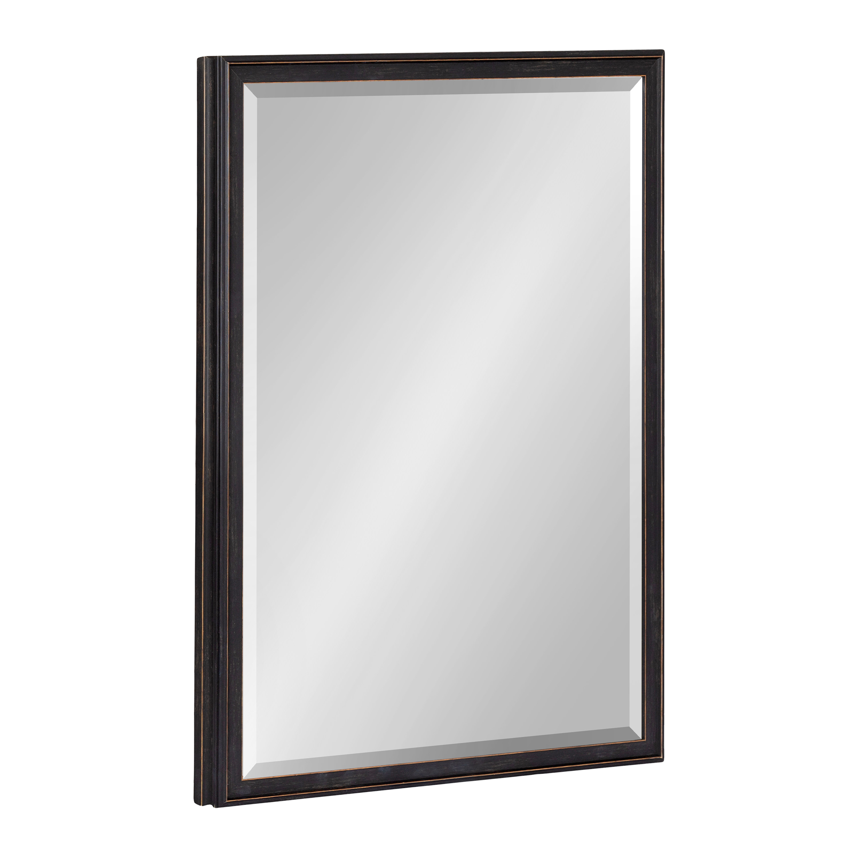 Kate and Laurel Oakhurst Traditional Rectangle Wall Mirror, 18 x 24, Soft White, Distressed ...