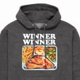 thumbnail image 3 of Instant Message - Winner Winner Chicken Dinner - Men's Pullover Hooded Fleece Sweatshirt, 3 of 6