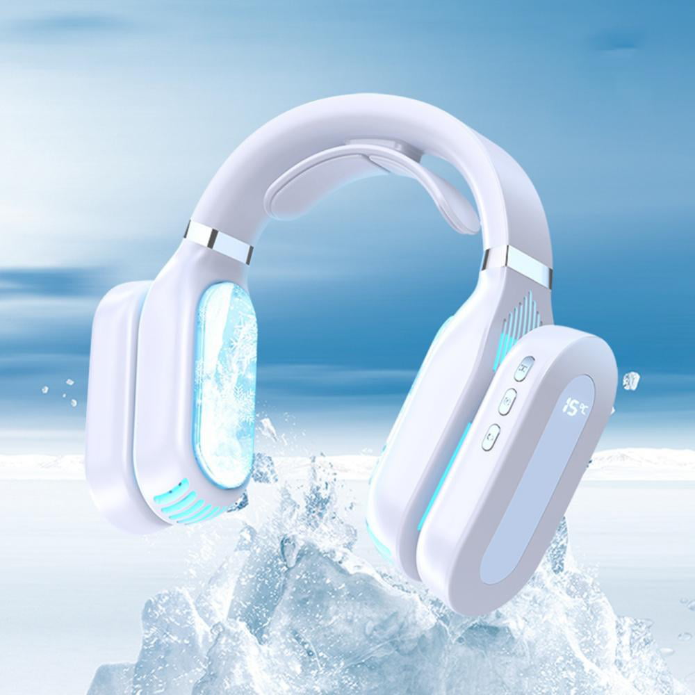 Details about   Portable Summer Lazy Neck Fan Refrigeration Ice Fan Hanging USB Rechargeable 