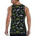 thumbnail image 3 of Xecao Space Rockets Men's Tank Top Workout Quick Dry Sleeveless Gym Jogging Muscle Shirts Summer Swim Beach Tops, 3 of 9