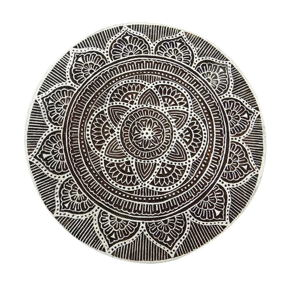 Decorative Blocks Floral Handcarved Stamp Wooden Textile Stamps Printing Block