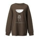 thumbnail image 4 of Sudadera holgada de manga larga con cuello redondo y estampado clásico de Halloween para mujer Pompotops FGAJ19215, 4 of 7