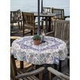 thumbnail image 2 of Outdoor Tablecloths with Umbrella Hole & Zipper, Blue Purple Boho Round Tablecloths 60 Inch, Vintage Abstract Art Floral Ethnic Tribe Waterproof Table Cloth, Patio/Pool/Picnic Table Covers, 2 of 8