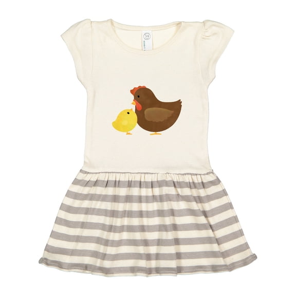 Inktastic Hen and Chick Farm Animals Gift Toddler Girl Dress