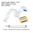 thumbnail image 2 of A Type Flexible Flat Cable and Flip Up to Mount Extend Adapter Kit, 26 Pin 0.5mm Pitch 200mm FFC for Electronic,laptop, 2 of 6