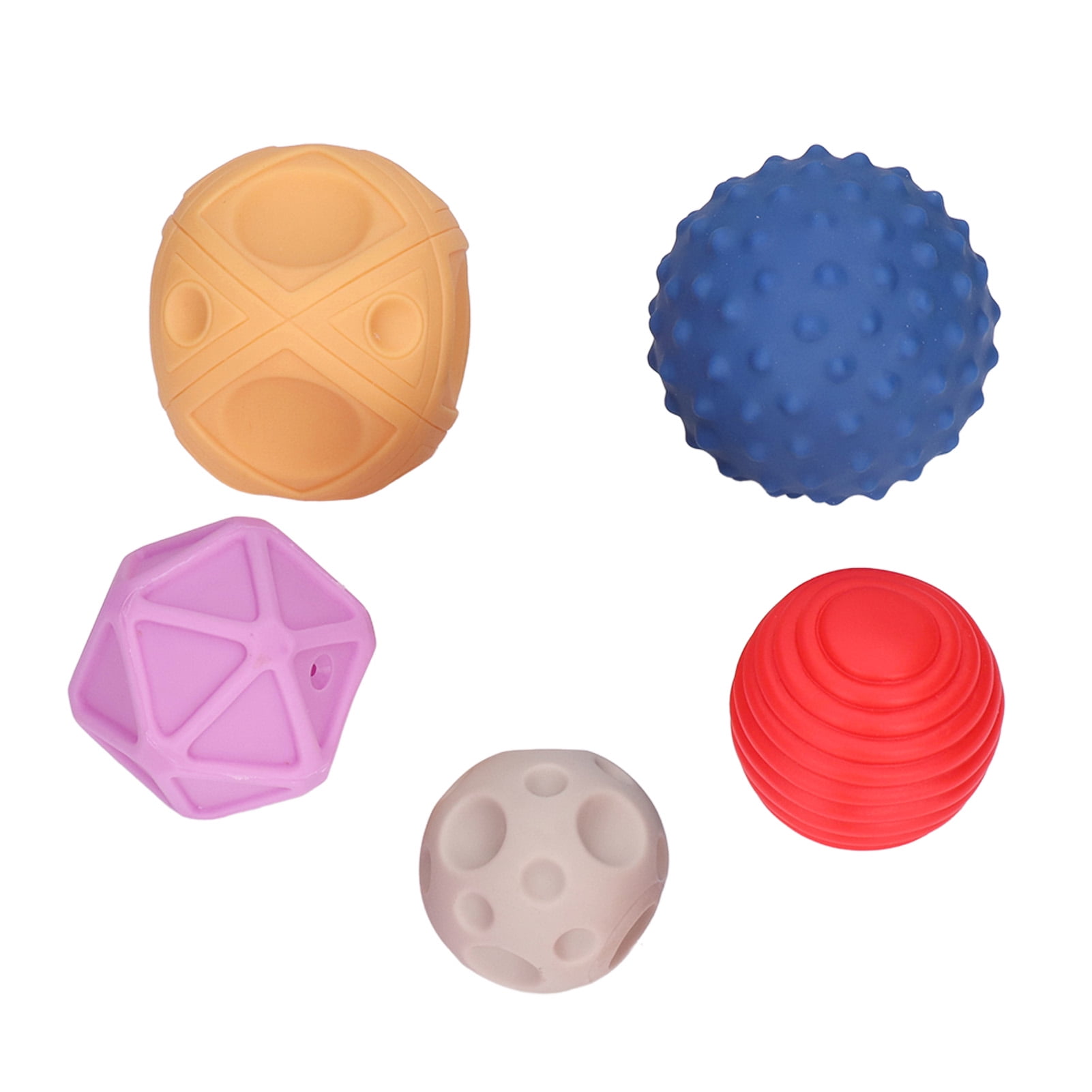 6 Pcs Baby Soft Massage Sensory Development Educational Puzzle Ball Sound Toys 