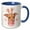Blue/White, variant on 3drose, a Chiweenie Easter Bunny Mix Between a Dachshund and a Chihuahua Dog, 11oz Two-tone Yellow Mug