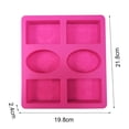 thumbnail image 1 of Molde De Jabón De Silicona Ovalado Rectangular De 6 Cavidades Hecho A Mano Para Hacer Jabón De Baño Para El Hogar Inevent HA023199-00, 1 of 7