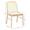 thumbnail image 3 of SAFAVIEH Couture Annmarie Contemporary Linen Solid Dining Chair, Natural (Set of 2), 3 of 16