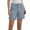 Blue, variant on Shorts for Women Shorts Summer Solid Color Pocket Twill Casual Shorts for Comfortable Everyday Wear Blue XL