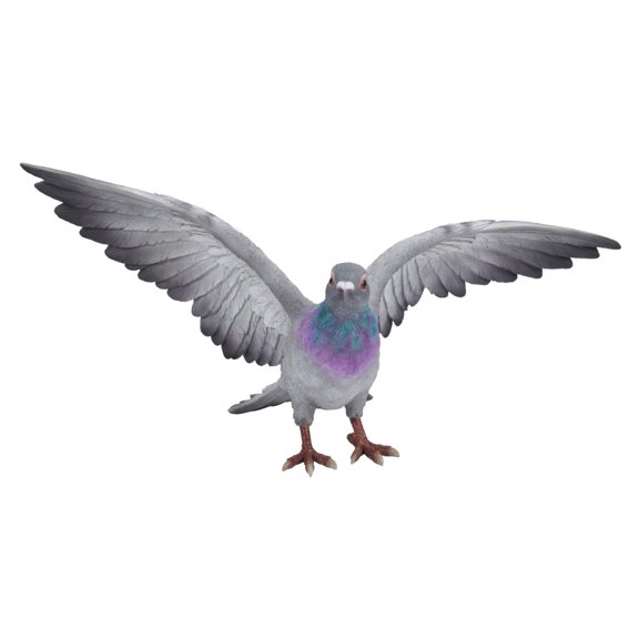 Hi-Line Gifts Pigeon with Open Wings Outdoor Garden Statue - 18.5"