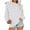 White##1, variant on Jsaierl Women's Sweatshirts Cute Solid Color Sweatshirts Round Neck Casual Pullover Tops 2024 Long Sleeve Blouses Womens Sweatshirts Under $5