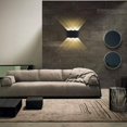 thumbnail image 4 of Lámpara De Pared Led Moderna Aplique De Pared Arriba Abajo Impermeable Aluminio Led Arandela De Pared Interior Exterior Para Baño Porche Dormitorio Pasillo Sala De Estar Escalera, 6w Blanco Cáli, 4 of 5