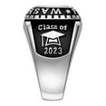 thumbnail image 4 of Order Now for 2025 Graduation, Freestyle Men’s Class Ring – OnyxCarnelianLapis Mother of Pearl Genuine Stone, Personalized, High School or College Graduation, 4 of 10