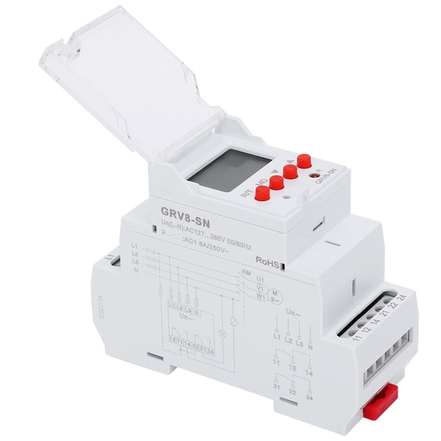 Protector de voltaje de fase, relé de voltaje de pantalla trifásico Equipo de voltaje medio y bajo Protector contra sobretensiones de energía El mejor en su clase Jadeshay A