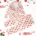 thumbnail image 2 of LILELIS Ensemble de Pyjama Deux Pièces pour Enfants Fille Garçon Chemise de Pyjama Boutonnée avec Shorts, 2 of 4