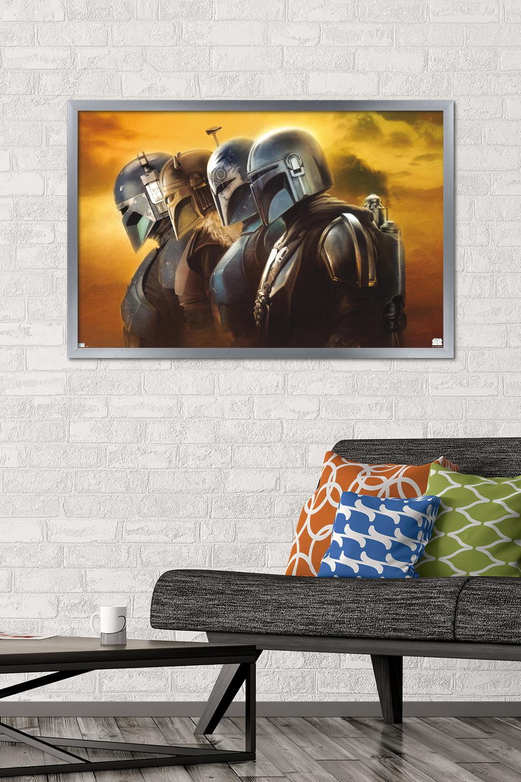 Star Wars: The Mandalorian Season 3 - Helmets Wall Poster, 22.375" x 34" Framed