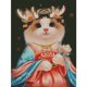 thumbnail image 1 of 11CT completo punto de cruz ciervo gato estampado DIY hilo de algodón Animal impreso manualidades Hugtrwg Para estrenar, 1 of 9