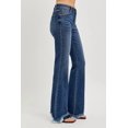 thumbnail image 4 of I AM A FASHION JUNKY RISEN Full Size Mid Rise Flare Frayed Hem Jeans Plus Size (DARK, 9), 4 of 6