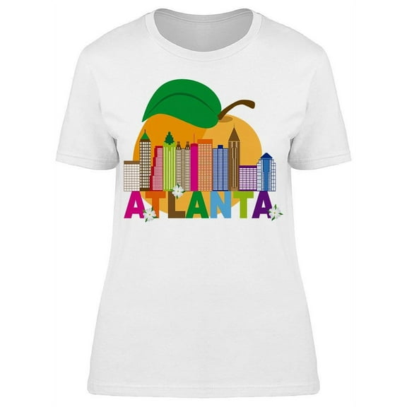 Atlanta Georgia Peach T-Shirt Women -Image by Shutterstock, Female XX-Large