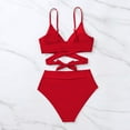 thumbnail image 6 of Sngxgn Women's Bikini Sets 2 Piece Swimsuit Scoop Neck Adjustable Straps Bathing Suit(Red,M), 6 of 7
