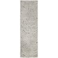 thumbnail image 1 of Unique Loom Floral Shag Floral Vine Design Rug 2' x 6' 7 Runner Gray/Dark Gray, 1 of 1