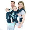 thumbnail image 2 of Portabebés TwinGo - Modelo Air - Verde azulado moderno - Ideal para todas las estaciones - Malla transpirable - Tándem totalmente ajustable o 2 portabebés individuales para hombres, mujeres XS-XXL - G, 2 of 5