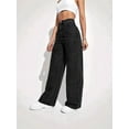 thumbnail image 5 of Vintage Washed Loose Straight Leg Jeans Women'S High Waist Casual Denim Trousers Comfortable Everyday Chic Pants Straight Leg Jeans For Women, 5 of 9