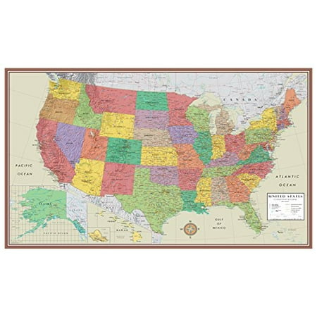 24x36 united states usa us contemporary elite push pin travel wall