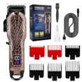 thumbnail image 1 of USB Electric Hair Clipper Barber LCD Display Hair Clippers Beard Trimmer Household Hair Trimmer Set Salon Haircut Machine IPX4 Waterproof USB Charging with 6 Clipping Brushes Lube Oil, 1 of 8