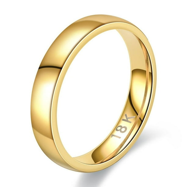 Anillo de pareja de acero de titanio liso para mujer, anillo de cola con personalidad que no se decolora, 18 quilates S925