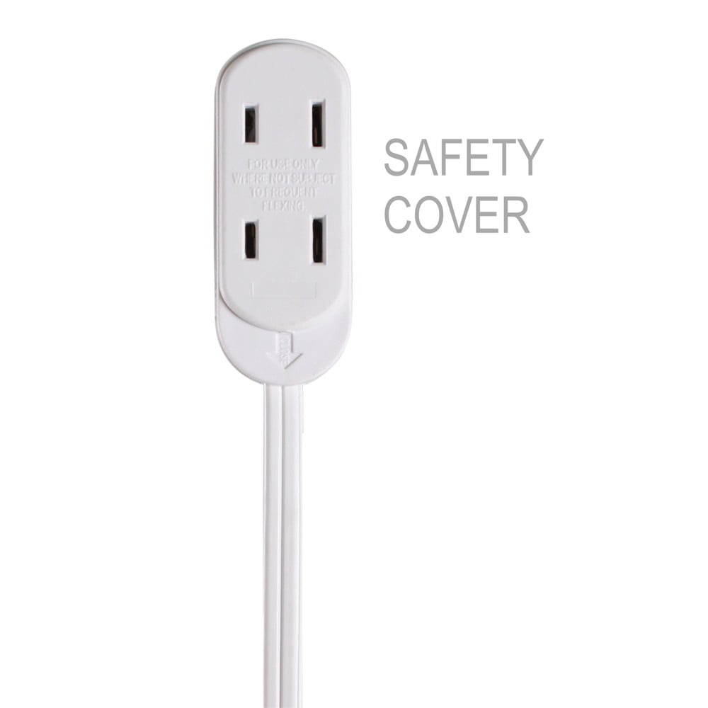 Hyper Tough 6FT 16AWG 2 Prong White & Black Indoor General Use Extension Cords