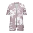 thumbnail image 4 of Gamivast Summer Sets for Women 2 Piece Floral Print Cardigan & Drawstring Shorts Vacation Sets Boho Kimono Cover Up Beach Holiday Travel Outfits, 4 of 5
