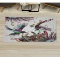 thumbnail image 1 of Hummingbird Decorative Rug, Art Lily Flowers Birds and Color Splashes in Watercolor Painting Style, Quality Carpet for Bedroom Dorm and Living Room, 6 Sizes, Pale Teal, by Ambesonne, 1 of 1