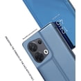 thumbnail image 5 of Mirror Case for Oppo Reno 8 Support Wireless Charging, Smart Clear View Cover Ultra Thin with Kickstand Flip Phone Case for Oppo Reno 8 QH Black, 5 of 10