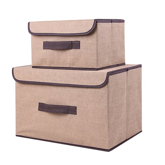 Halloween Clearance! Textile Storage Box Foldable Clothing Sundries Portable Storage Box With Lid Foldable Storage Box （F）