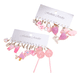 thumbnail image 2 of Juego de 6 pendientes de niña adorables y frescos con forma de mariposa rosa y flor de piruleta, 2 of 6