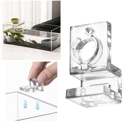 

Wire Clamps Stainless Steel Aquarium Lid Support Bracket Fish Tank Cover Holder Stand Fishtanks Cover Support Clamp Clips Aquarium Lid Support For Fishtanks Small Springs for Models Clamps Set Hose