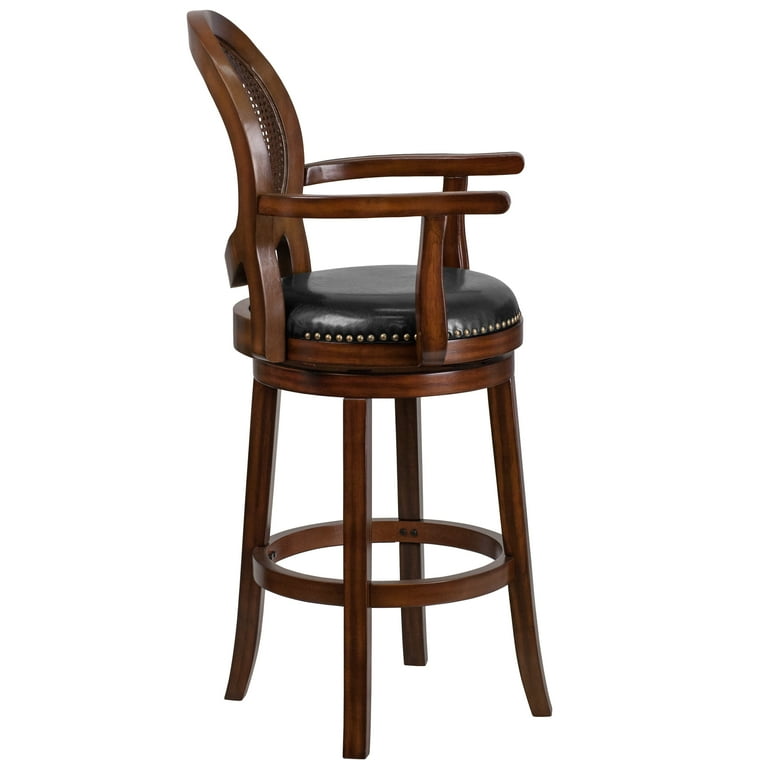 Flash Furniture Victor 30 High Expresso Wood Barstool with Arms