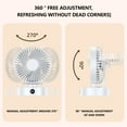 thumbnail image 5 of sruoe Fan Mini Desktop Fan, Tabletop Fans Low Noise, Portable Fan, Table Fans For Bedroom, Small Table Fan, Oscillating Office Home Quiet Mini Electric Fan, 5 of 5