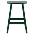 thumbnail image 3 of Florence Outdoor 29" HDPE Plastic Saddle Seat Barstool in Dark Green, 3 of 6