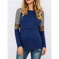 thumbnail image 2 of Women's Maternity Nursing Shirt Top Long Sleeve Patchwork Breastfeeding Clothes, 2 of 8