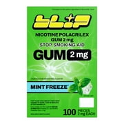 Blip NRT Nicotine Gum - 2mg Mint Freeze Flavor (100 Count)