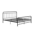 Woven Paths Brooklyn Iron Metal Platform Bed, King, Black