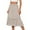 Beige, variant on Feancey Summer Skirts for Women 2025 Vacation Midi Skirt with Pockets Elastic Waist Casual Ruffled Skirts Solid Color Flowy Beach Long Skirt Army Green XXL