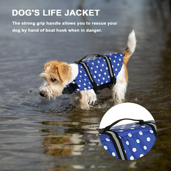 Dopebox Front Porch Decor Life Jacket Pet Coat Reflective Outdoor Dog Clothes Pet Swimsuit Dog, Backyard Decor (blue)