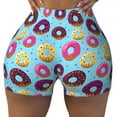 thumbnail image 2 of Picia Donuts Printed Workout Shorts for Women Seamless Scrunch Butt Lifting High Waisted Yoga Gym Booty Running Moisture-wicking Short Pants-Small, 2 of 9
