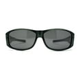 thumbnail image 1 of Polarized 60mm Classic Fit Over Wrap Rectangular Sunglasses Green Black, 1 of 4
