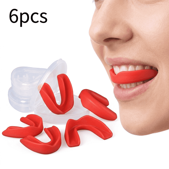 ROSEXIXI Sports Mouth Guard 6pcs Moldable EVA Mouthpieces - Shock-AbsorbingSuitable for boxing bite with ventilation device